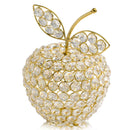 Home Decor Aesthetic Room Decor - 5.5" x 5.5" x 8" Gold/Crystal - Apple HomeRoots