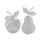 Home Decor Aesthetic Room Decor - 5.5" x 5.5" x 8" Silver/Crystal - Apple HomeRoots