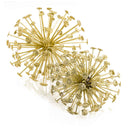 Home Decor Aesthetic Room Decor - 6.5" x 6.5" x 6.5" Gold - Starburst Spheres Set of 2 HomeRoots