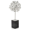Home Decor Aesthetic Room Decor - 8" x 8" x 20" Silver/Black Seagull Tree HomeRoots