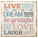 Home Decor Apartment Decor - 16" X 1.5" X 16" "Love Simply" Typography Burlap HomeRoots