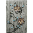 Home Decor Apartment Decor - 19" X 1" X 30" Rustic Floral Panel HomeRoots