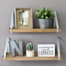 Home Decor Apartment Decor - 20.08" X 7.28" X 7.87" 2 Wood And Metal Shelves HomeRoots