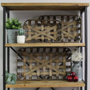 Home Decor Apartment Decor - 23.75" X 3.25" X 14.19" Brown Bamboo Baskets HomeRoots