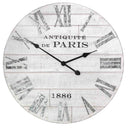 Home Decor Apartment Decor - 24" X 1.75" X 24" White Stylish And Enjoyable Wood Clock HomeRoots
