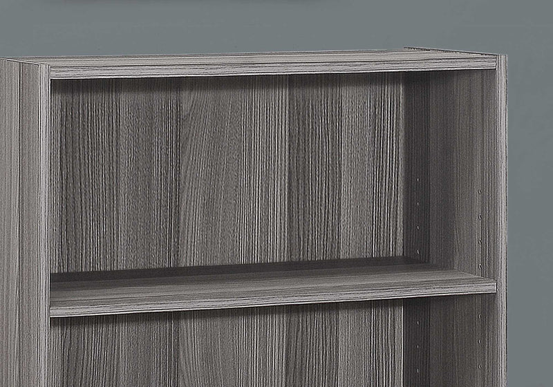 Home Decor Bookshelf Decor - 11'.75" x 24'.75" x 35'.5" Grey, 3 Shelves - Bookcase HomeRoots