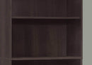 Home Decor Bookshelf Decor - 11'.75" x 24'.75" x 71'.25" Cappuccino, 5 Shelves - Bookcase HomeRoots