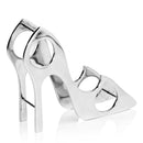 Home Decor Bottle Decoration - 4" x 18" x 13" Buffed, High Heel - Wine Bottle Holder HomeRoots