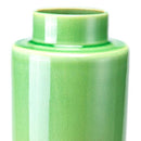 Home Decor Bottle Decoration - 5.6" X 5.6" X 16.7" Green And Gray Stoneware Bottle HomeRoots