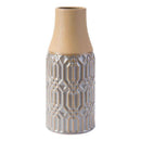 Home Decor Bottle Decoration - 6.1" X 6.1" X 14.5" Tall Two Tone Gray Bottle HomeRoots