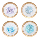 Home Decor Cheap Room Decor - 9.8" x 2" x 9.8" Multicolor, Steel & Glass, Plates - Set of 4 HomeRoots