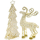 Home Decor Christmas Decorations - 3.5" x 8" x 16" Gold/Crystal - Christmas Tree HomeRoots