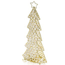 Home Decor Christmas Decorations - 3.5" x 8" x 16" Gold/Crystal - Christmas Tree HomeRoots