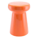 Home Decor Decoration - 12.6" X 12.6" X 17.7" Orange Garden Seat HomeRoots