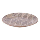 Home Decor Decoration - 16.5" X 16.5" X 2.2" Brown Plate With Graphic Diamond Pattern HomeRoots