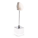 Home Decor Decoration - 2.8" X 2.8" X 12.6" Small White Stone Pedestal HomeRoots