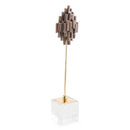 Home Decor Decoration - 3.3" X 3.1" X 17.7" Brown Lovely Natural Stone Pedestal HomeRoots