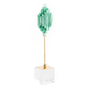 Home Decor Decoration - 3.5" X 3.1" X 16.5" Small Green Stone Pedestal HomeRoots