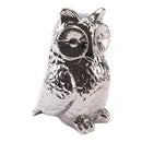 Home Decor Decoration - 6.5" X 7.9" X 10.6" Silver Owl Figurine Or Decor HomeRoots
