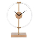 Home Decor Decoration - 7.9" X 4.3" X 17.9" Amazing Clear Gold Clock HomeRoots