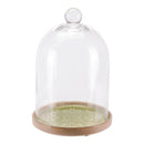Home Decor Decoration - 8.6" X 8.6" X 12.6" Green Glass Dome HomeRoots