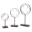 Home Decor Decoration - 9.8" X 3.1" X 19.7" 3 Pcs Antique Quatrefoil With Pedestal HomeRoots