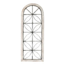 Home Decor Decoration Ideas - 16.65" X 0.98" X 43" White Metal Mdf Window Panel HomeRoots