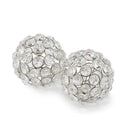 Home Decor Decoration Ideas - 3" X 3" X 3" Silver Iron & Cristal Spheres - Set Of 2 HomeRoots