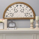 Home Decor Decoration Ideas - 32.5" X 1" X 17.9" White Natural Wood Mdf With Wood Veneer Mdf Door Topper HomeRoots
