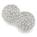 Home Decor Decoration Ideas - 4" X 4" X 4" Silver Iron & Cristal Spheres - Set Of 2 HomeRoots