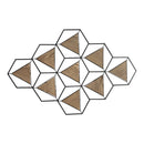 Home Decor Decoration Ideas - 41.3" X 0.5" X 26" Brown Black Metal Mdf Abstract Centerpiece HomeRoots