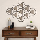 Home Decor Decoration Ideas - 41.3" X 0.5" X 26" Brown Black Metal Mdf Abstract Centerpiece HomeRoots