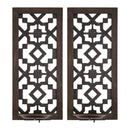Home Decor Decoration Ideas - 6.75" X 1" X 15" Black Wood Mdf Metal Sconce HomeRoots