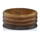 Home Decor Decorative Bowl - 10" x 10" x 4" Brown/Coffee - Wood Bowl HomeRoots