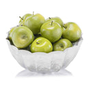 Home Decor Decorative Bowl - 12" x 12" x 6" Silver Scallop - Bowl HomeRoots