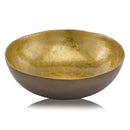 Home Decor Decorative Bowl - 17" x 17" x 4.5" Gold & Bronze, Metal, Large, Round - Bowl HomeRoots