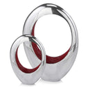 Home Decor Decorative Bowl - 4" x 11" x 16" Slim Shiny & Red, Oval, Large - Bowl HomeRoots