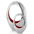 Home Decor Decorative Bowl - 4" x 11" x 16" Slim Shiny & Red, Oval, Large - Bowl HomeRoots