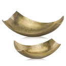 Home Decor Decorative Bowl - 7.5" x 13" x 4.5" Gold/Small Scoop - Bowl HomeRoots