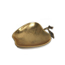 Home Decor Decorative Bowl - 9.7" x 7" x 1.7" Gold, Small - Apple Bowl HomeRoots