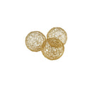 Home Decor Decorative Boxes - 3" X 3" X 3" Gold Iron Wire Spheres - Box Of 3 HomeRoots