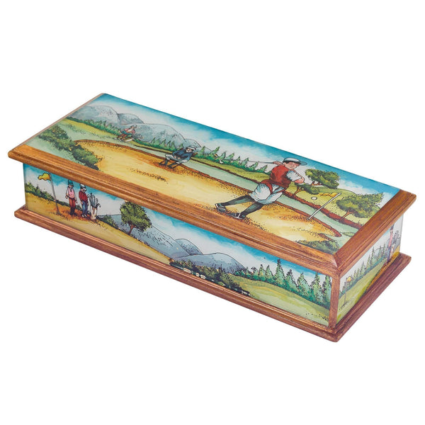 Home Decor Decorative Boxes - Golf Remote /Pen Box 9.5X4X2" Badash