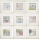 Home Decor Decorative Frame - 15" X 15" Champagne Gold Color Frame Coastal Cameo (Set of 9) HomeRoots