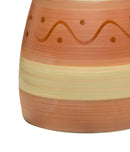 Home Decor Decorative Glass Bottles - 10.2" x 10.2" x 28.7" Red & Gray, Ceramic, Large Bottle HomeRoots