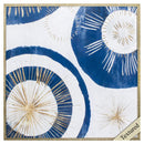 Home Decor Decorative Picture Frames - 28" X 28" Gold Frame Gold Blue Sunburst II HomeRoots