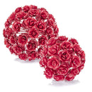Home Decor Decorative Spheres - 6" x 6" x 6" Red/Rose - Sphere HomeRoots