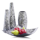 Home Decor Decorative Tray - 16" x 16" x 4" Black/Faux Marble - Tray HomeRoots