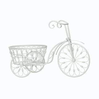 Home Decor/Gifts Living Room Decor White Bicycle Planter Koehler