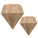 Home Decor Home Decor - 17" X 18" X 8" Natural Wood Shelves (Set of 2) HomeRoots
