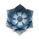 Home Decor House Decor - 17.32" X 4.33" X 19.69" Blue Metal  Flower HomeRoots